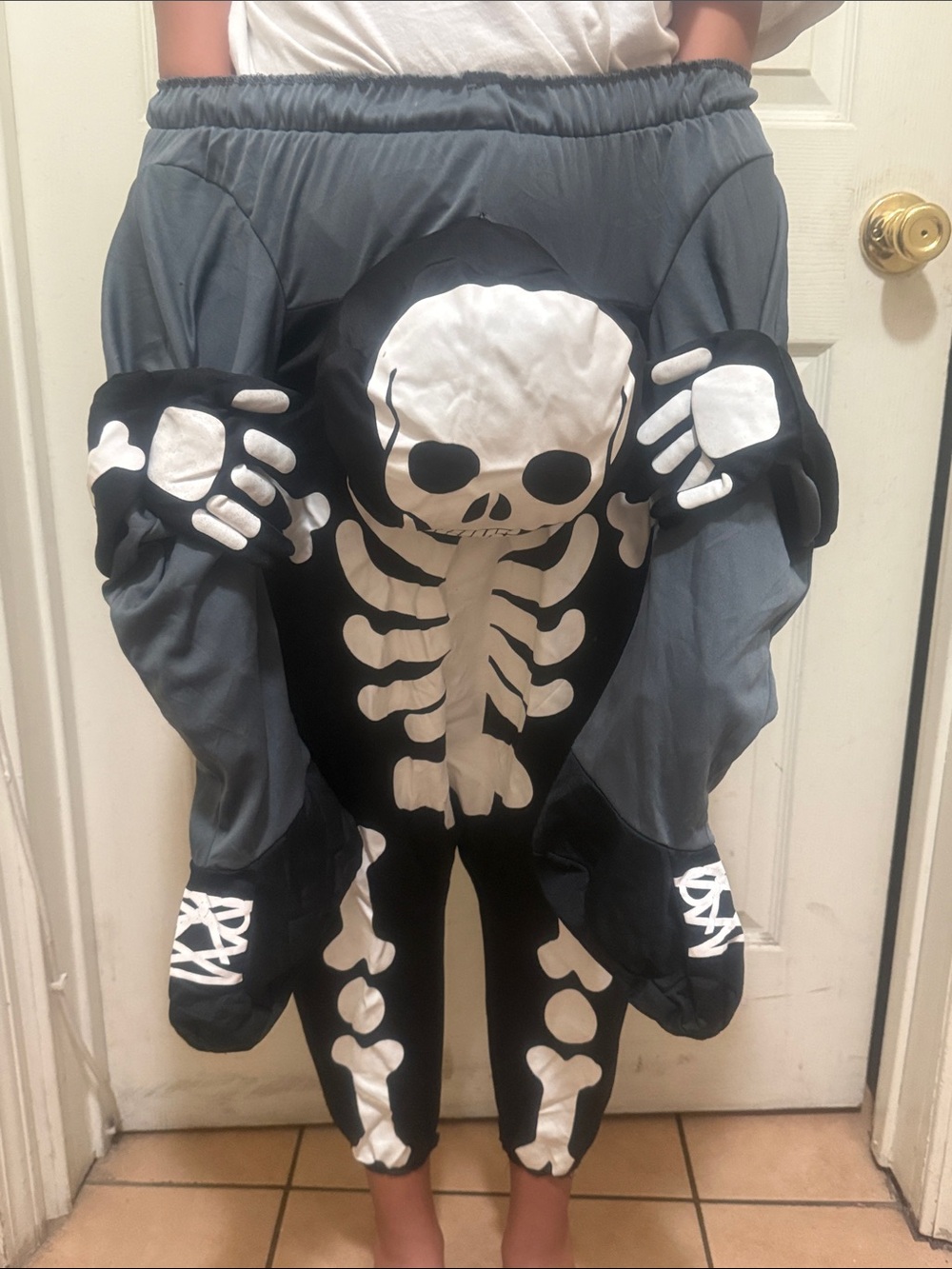 Spirit Black and Gray Carry-Me Skeleton Costume